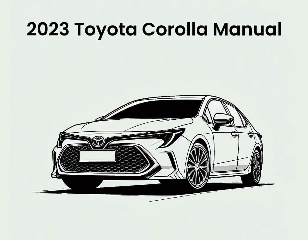 2023 toyota corolla factory manual