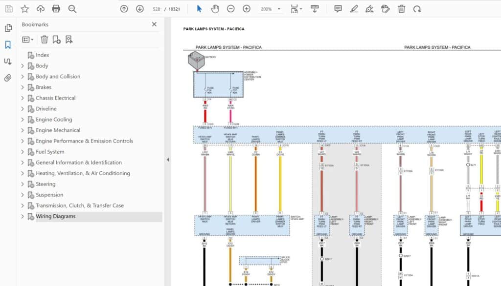 2021 pacifica wiring