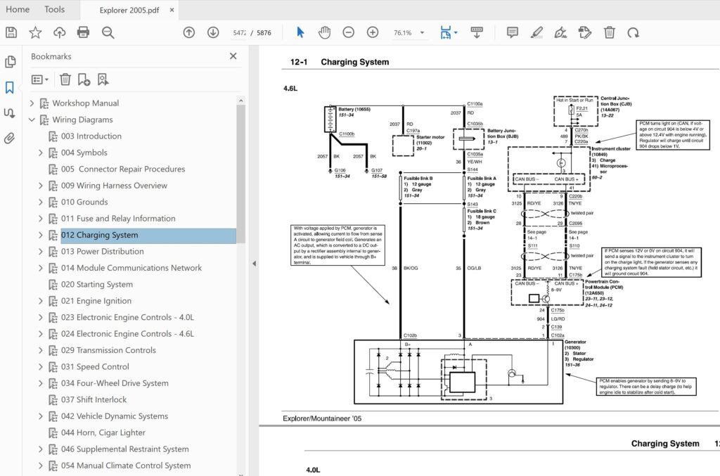 explorer 2005 wiring