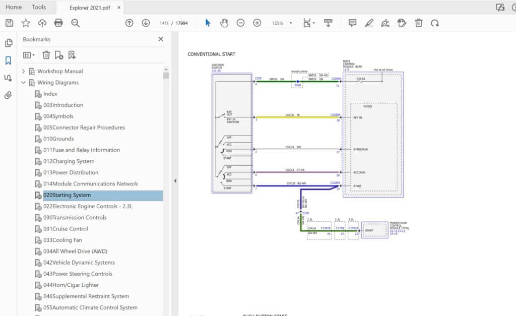 explorer 2021 wiring